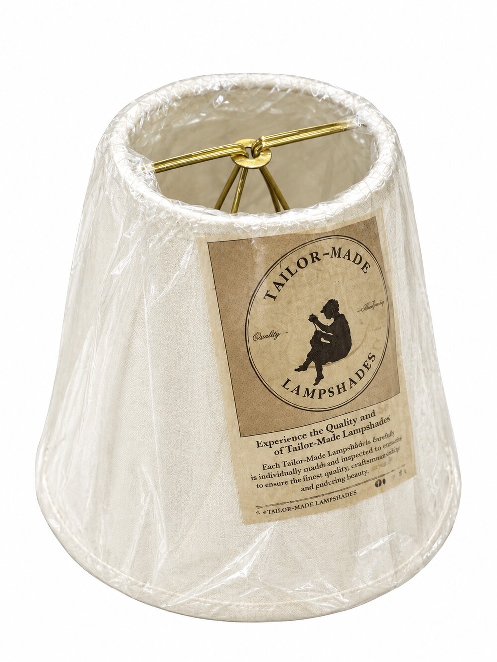 Vintage Tailor-Made Lampshade Cream Fabric Bell Lamp Shade